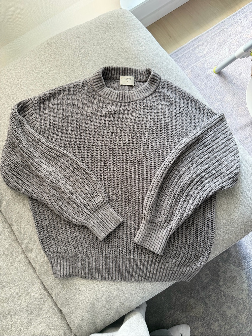 Classic Crewneck Sweater in Grey